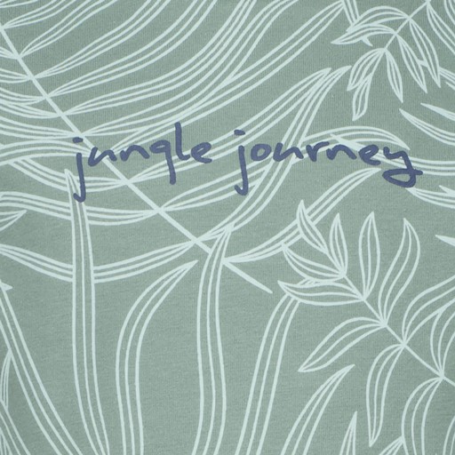 Jongens T-shirt groen met blaadjesprint