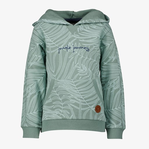 Jongens hoodie lichtgroen met print