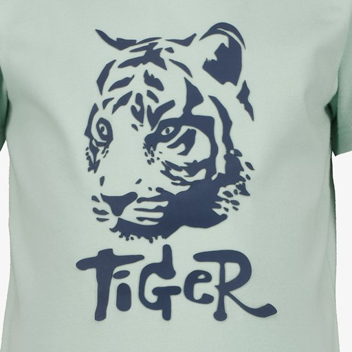 Jongens T-shirt lichtgroen met tijger