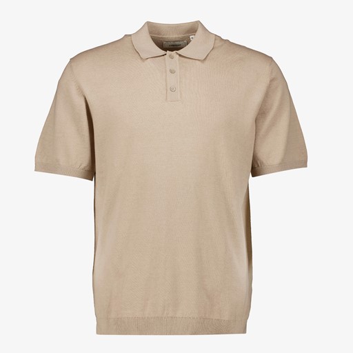 Heren polo beige