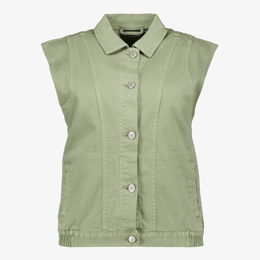 Dames spijker gilet groen