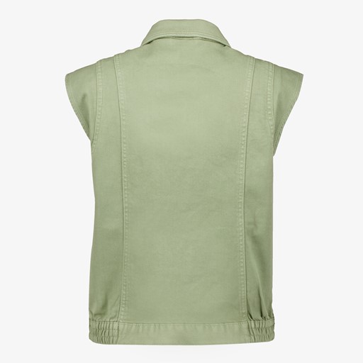 Dames spijker gilet groen