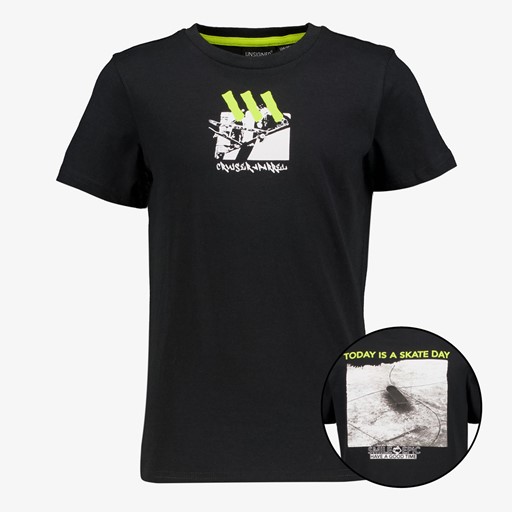 Jongens T-shirt met backprint skateboard