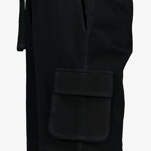 Jongens cargo sweatshort zwart