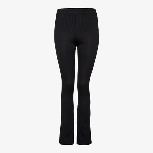 Dames flared rib broek