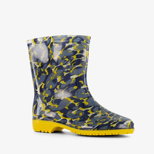 Dames regenlaarzen geel met camouflageprint