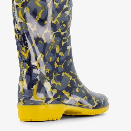 Dames regenlaarzen geel met camouflageprint