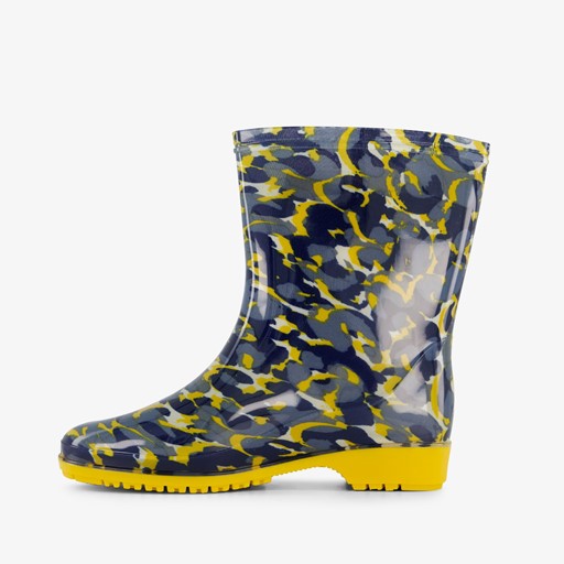 Dames regenlaarzen geel met camouflageprint