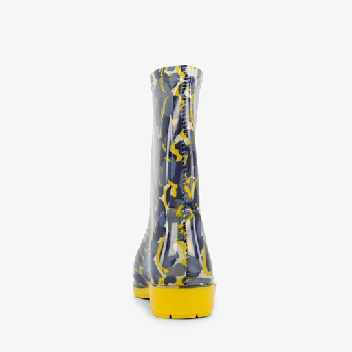 Dames regenlaarzen geel met camouflageprint