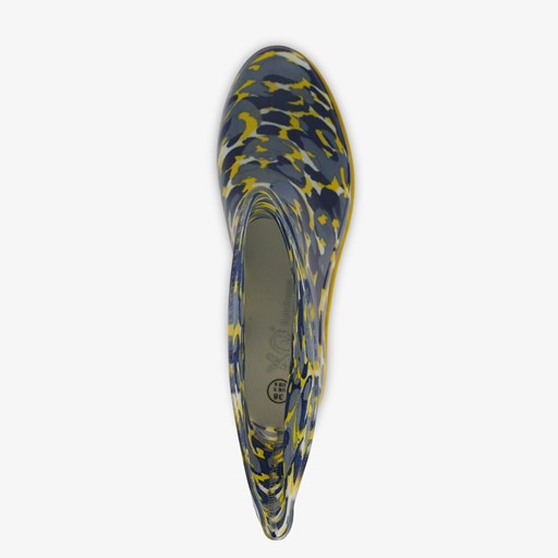 Dames regenlaarzen geel met camouflageprint