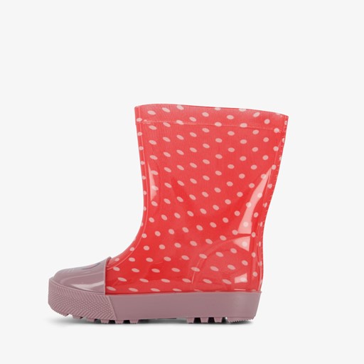 Kinder regenlaarzen rood met kat opdruk