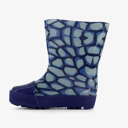 Kinder regenlaarzen blauw met reptiel opdruk