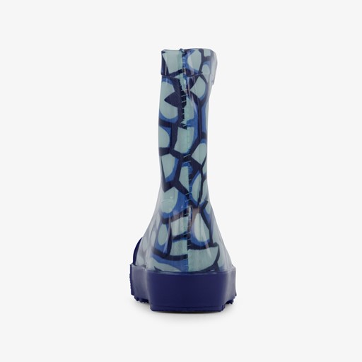 Kinder regenlaarzen blauw met reptiel opdruk