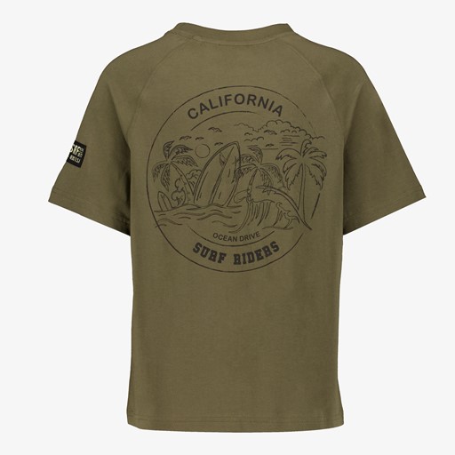 Jongens T-shirt groen met backprint