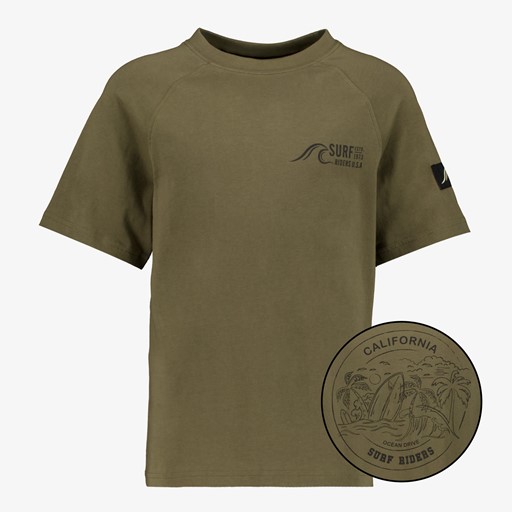 Jongens T-shirt groen met backprint