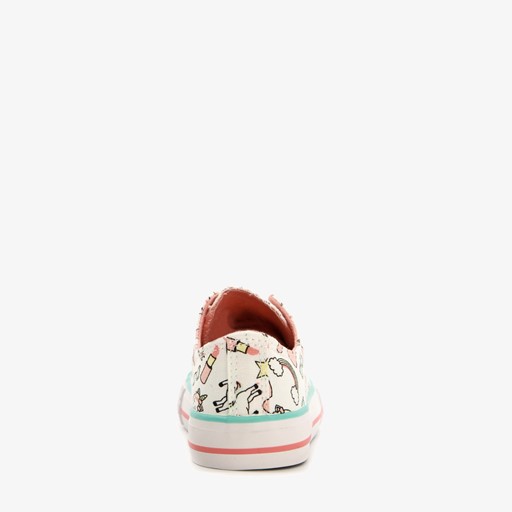 Canvas kinder sneakers met unicorn print