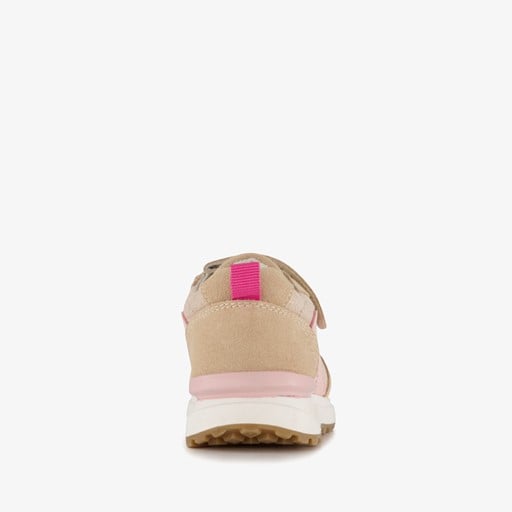 Suede meisjes sneakers beige