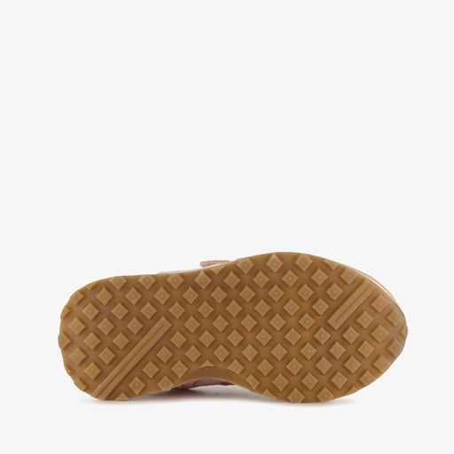 Suede meisjes sneakers beige