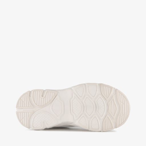 Meisjes dad sneakers wit goud