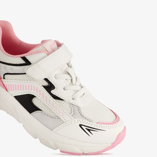 Meisjes dad sneakers zwart roze