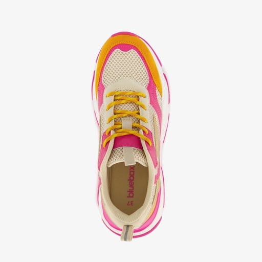 Dames dad sneakers roze oranje