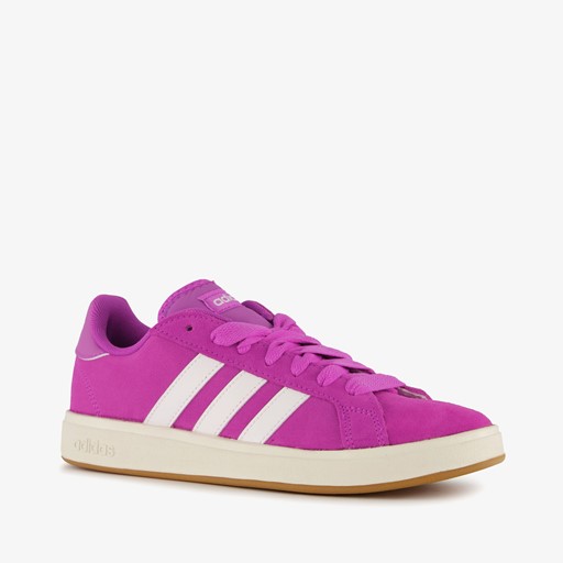Grand Court Base suede dames sneakers roze