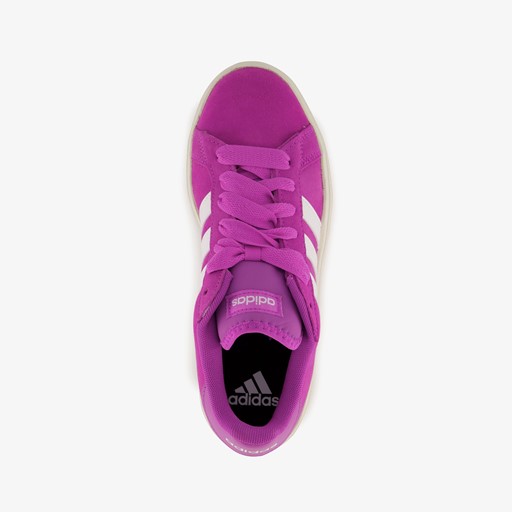 Grand Court Base suede dames sneakers roze