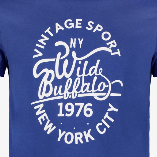 Heren T-shirt met opdruk blauw