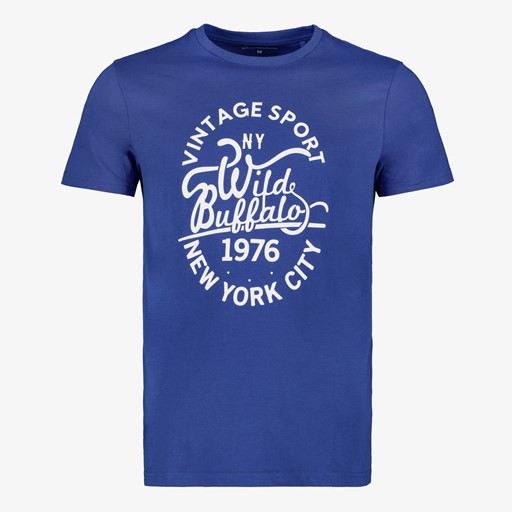 Heren T-shirt met opdruk blauw