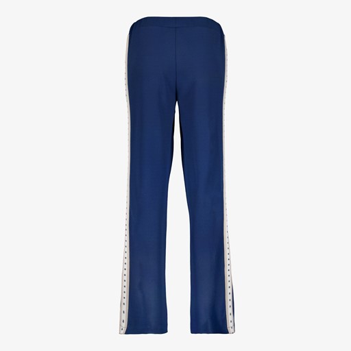 Wide leg broek met bies en sterren blauw