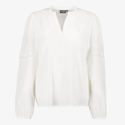 Dames broderie blouse wit