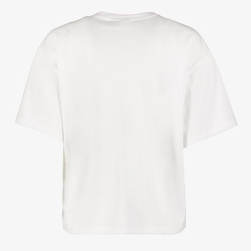 Oversized dames T-shirt met strass wit