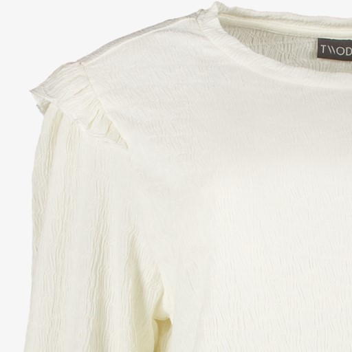 Dames blouse met ruches wit