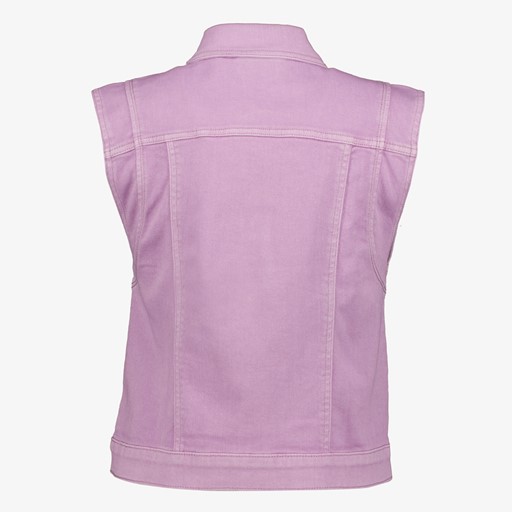 Dames denim gilet lila