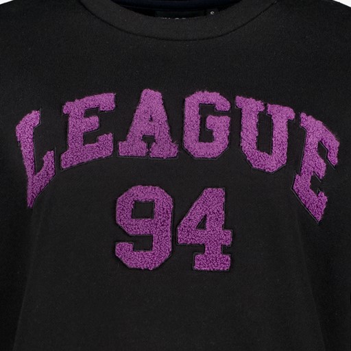 Dames sweater met tekstopdruk zwart