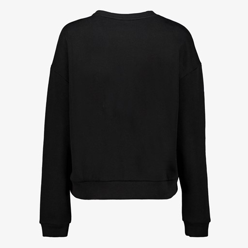 Dames sweater met tekstopdruk zwart