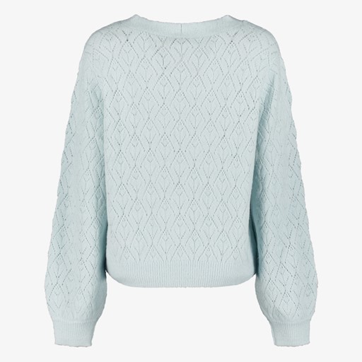 Gebreid dames vest lichtblauw