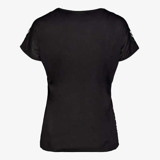 Dames top met grafische print zwart wit
