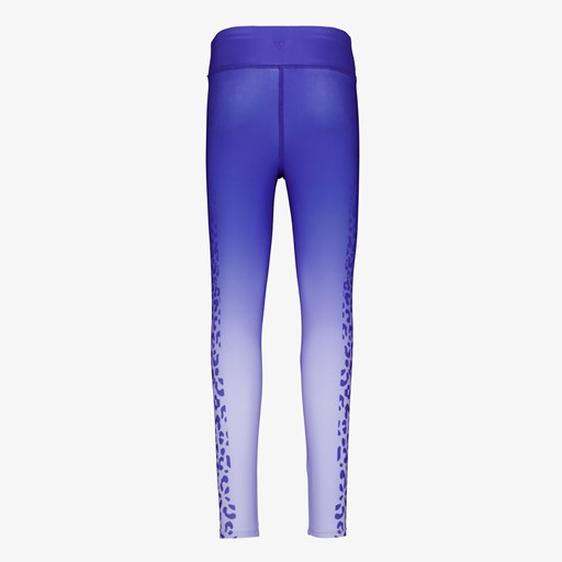 Meisjes sportlegging met luipaardprint paars