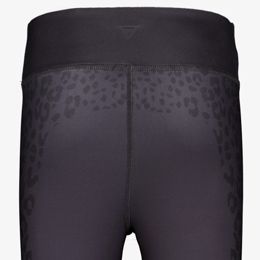 Meisjes sportlegging met luipaardprint grijs