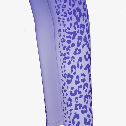 Meisjes sportlegging met luipaardprint paars