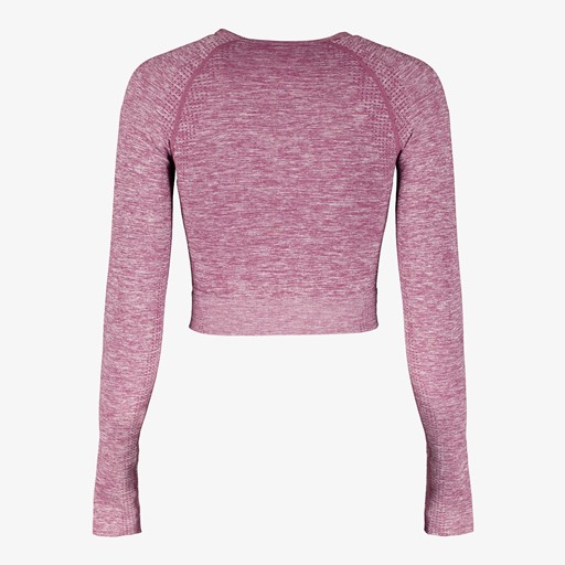 Seamless dames cropped sport top paars