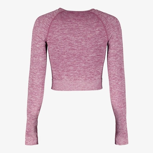 Seamless dames cropped sport top paars