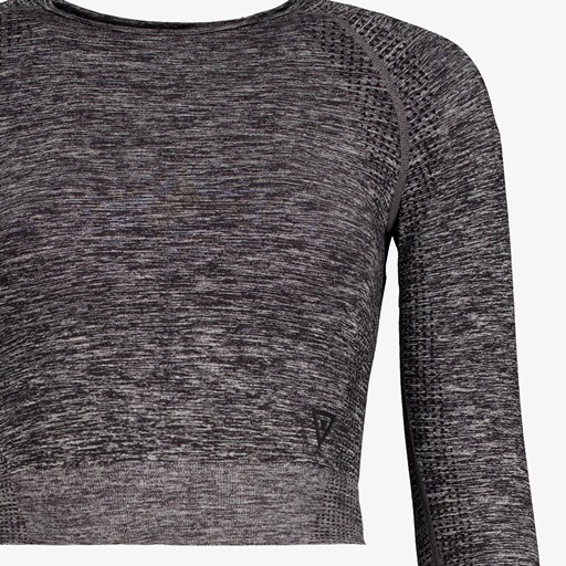 Seamless dames cropped sport top grijs