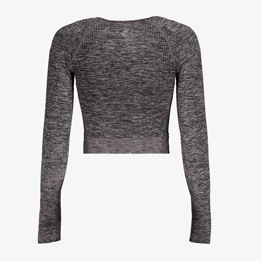 Seamless dames cropped sport top grijs