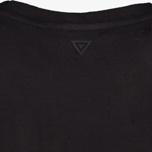 Meisjes cropped sport T-shirt zwart