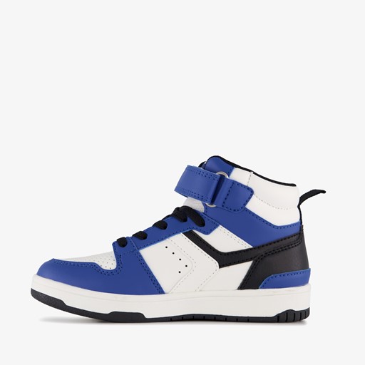 Hoge jongens sneakers blauw wit