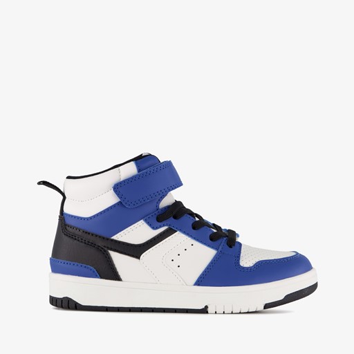 Hoge jongens sneakers blauw wit