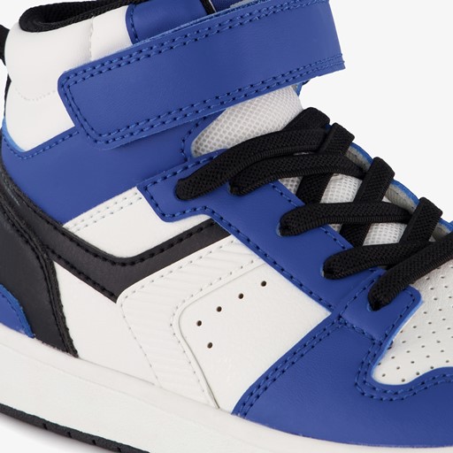 Hoge jongens sneakers blauw wit