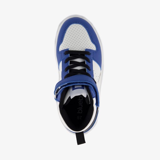Hoge jongens sneakers blauw wit